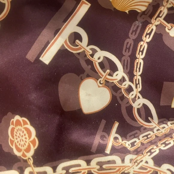 Estee Lauder Cosmetic Makeup Bag Chain Seashell Charm Brown Gold Travel Pouch​ - Picture 4 of 4